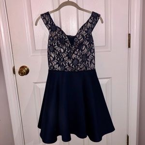 NWOT Macy’s City Studio Blue Dress Homecoming